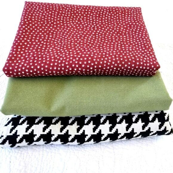 Upholstery Fabric Bundle 3 Designs Black White Herringbone Green Sewing Home Art - Picture 15 of 15